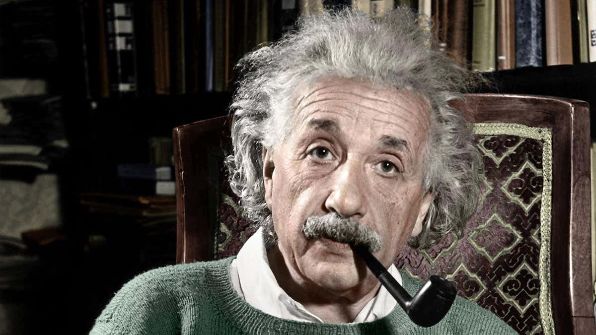 profile background image of albert einstein
