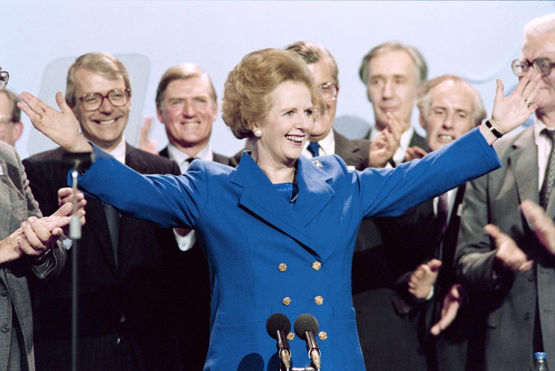 profile background image of margaret thatcher
