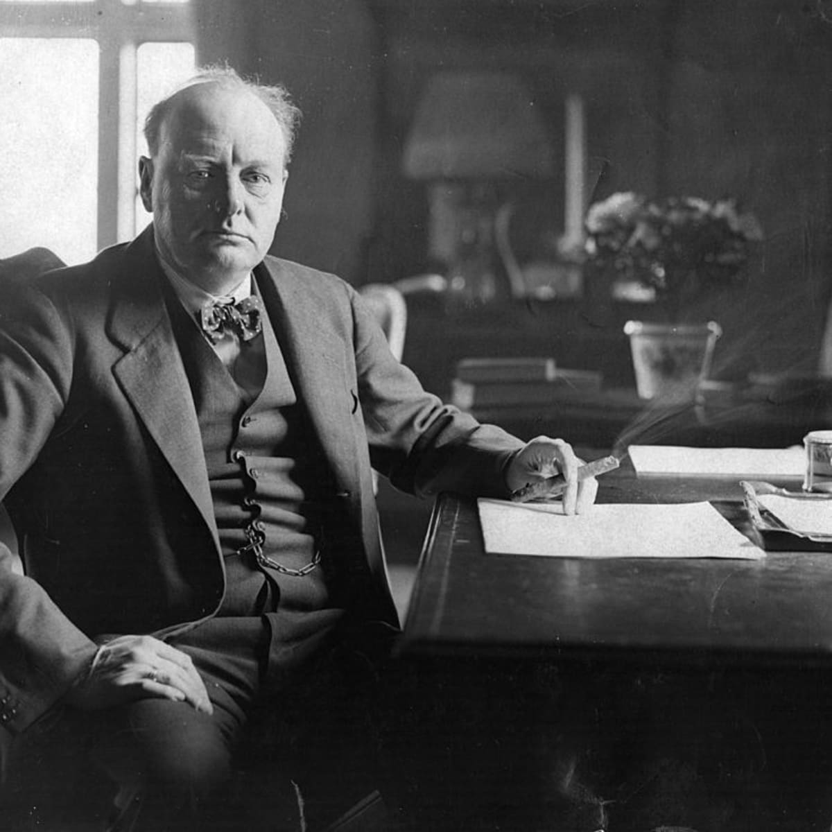 profile background image of winston churchill